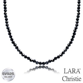ネックレス メンズ LARA Christie (ララクリスティー)ブラック スピネル ネックレス 45/50/55cm 女性 誕生日プレゼント
