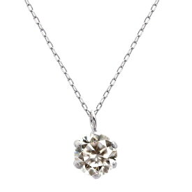 ララクリスティー ネックレス レディース 天然ダイヤモンド天然ダイヤモンド SIクラス シャンパンカラー PT900 0.4ct 6本爪 プラチナネックレス