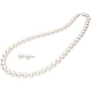 【最大3千円OFFクーポン お買い物マラソン】ララクリスティー ネックレス レディース パール 花珠 あこや真珠 8-8.5mm 2点セット 連 ネックレス イヤリング ピアス プレゼント LARA Christie