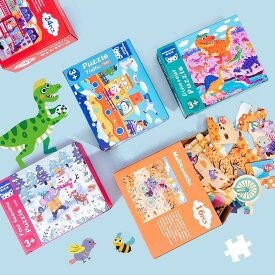 【 送料無料】 3色の子供用木製プログレッシブアニメパズルセット 木製パズル知育パズル 動物パズル 知育玩具 男の子 女の子 子供出産祝