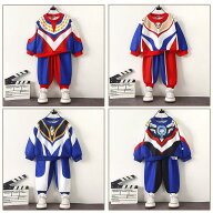 ウルトラマン パーカー 上下セット 子供用コスチューム 2点セット パーカー+パンツ コスプレ仮装 厚手 防…