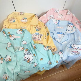 パジャマ ルームウェア 薄手 夏 秋 寝巻き 大人 居住服 部屋着 寝間着 上下セット ハチワレ 春秋 レディース ピンク 快適な睡眠に 誕生
