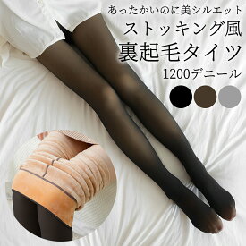 フェイクタイツ 裏起毛 肌色 1200デニール タイツ 1200D 透け ベージュ フェイクストッキング 透けて見える ストッキング 透け感 極暖 肌魅せ 美脚 着圧 黒ストッキング 防寒 伸縮性