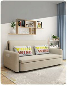 【8%クーポン有】ソファベッド 112/132/162cm 2人掛け コンパクト 収納付き クッション付き 無垢材 綿麻生地 ウレタン おしゃれ シンプルボリューム感 予備ベッド リビング おすすめ 一人暮らし