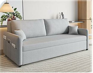 【8%クーポン有】ソファベッド 幅110 1人掛け 幅130/160cm 2人掛け 幅190cm 3人掛け コンパクト 収納付き クッション付き 無垢材 綿麻生地 ウレタン おしゃれ シンプル ボリューム感 予備ベッド リ