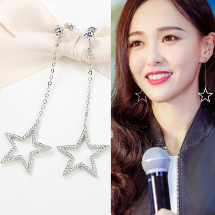 楽天市場】【1000円均一】スター 星 ロングチェーンピアス☆アメリカン 