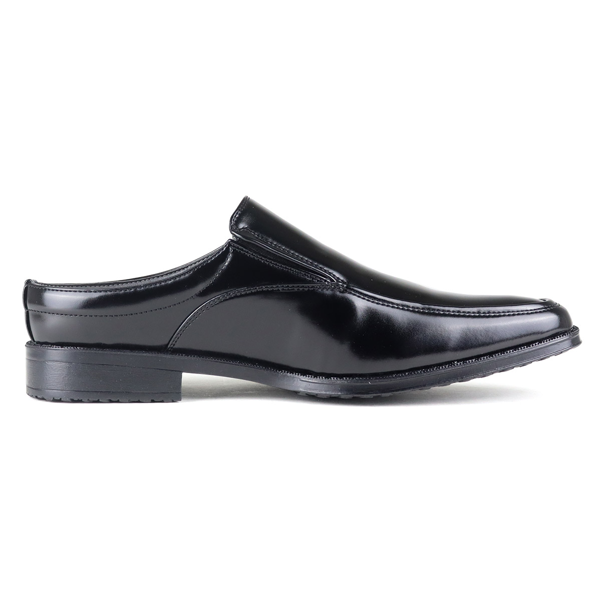 ビジネスサンダル メンズ スリッポン Uチップ 滑りにくい 防滑 スリッパ ビジネスシューズ 革靴 紳士靴 PUレザー ロングノーズ 3cmヒール  No.2693 25.0cm〜28.5cm 黒 ブラック AAA+ サンエープラス 父の日 | Zeal Market