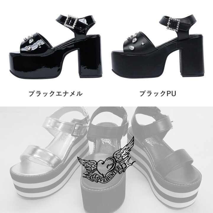 楽天市場】サンダル レディース 厚底 ビジュー キラキラ 黒 痛くない 