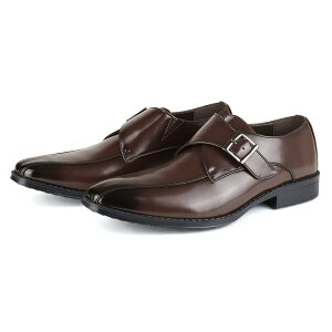 ビジネスシューズ 革靴 モンクストラップ スワールモカ 黒 茶 滑りにくい 防滑 雨 メンズ 靴 シューズ 幅広 3E 履きやすい レザー 合皮 通勤 No.2674 24.5-27.5cm 28cm 29cm 30cm AAA+ サンエープラス