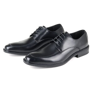 ビジネスシューズ 本革 革靴 衝撃吸収 Uチップモカ 外羽根 ふわふわインソール メンズ 靴 レースアップ No.6914 24.5-29cm 30cm 黒 ブラック 大きいサイズ キングサイズ 小さいサイズ サラバンド