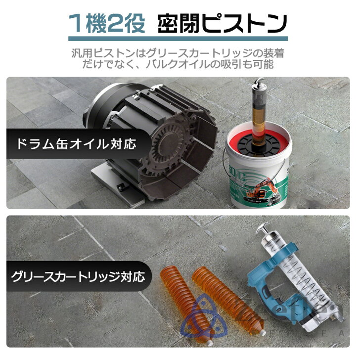 楽天市場】電動グリスガン 充電式 グリスガン コードレス 電動式 