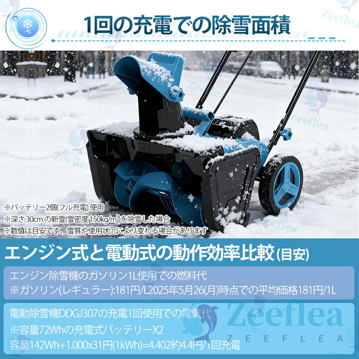 楽天市場】除雪機 充電式 小型 手押し式 電動除雪機 コードレス除雪機 