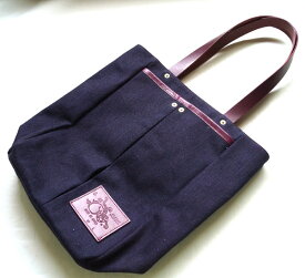 革蛸謹製 革蛸ジーンズ 24ozトートバッグ パープル