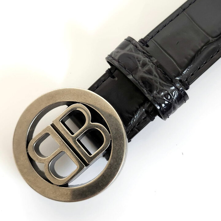 楽天市場】バレンシアガ BALENCIAGA ベルト 620328 ブラック シルバー  