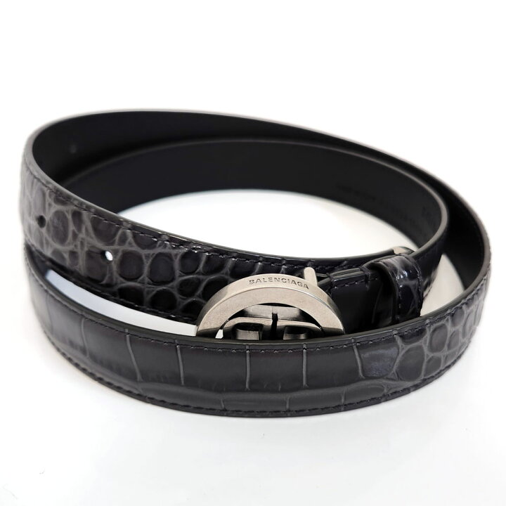 楽天市場】バレンシアガ BALENCIAGA ベルト 620328 ブラック シルバー  