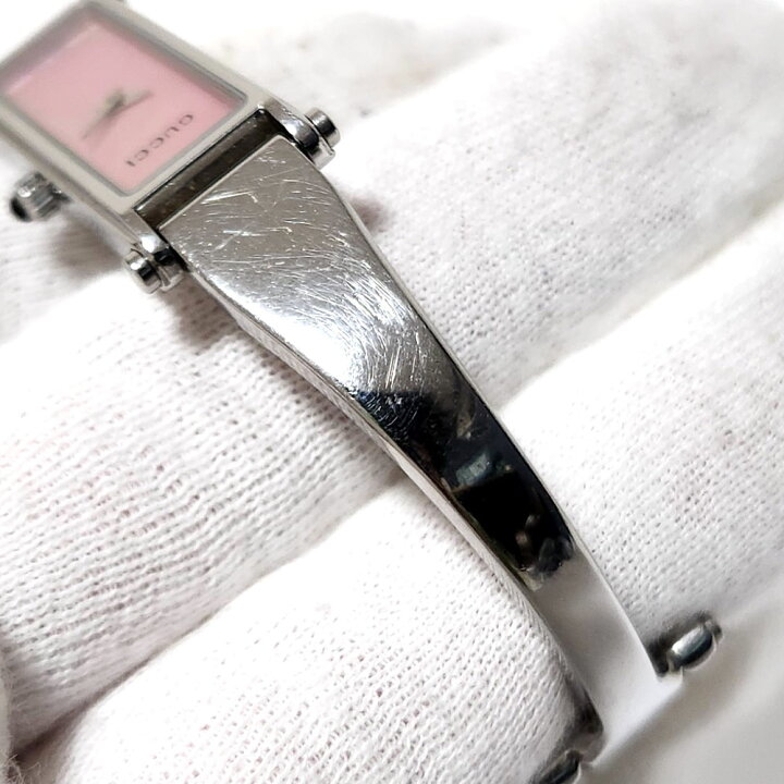 楽天市場】グッチ GUCCI バングルウォッチ 1500L 文字盤：ピンクシェル  