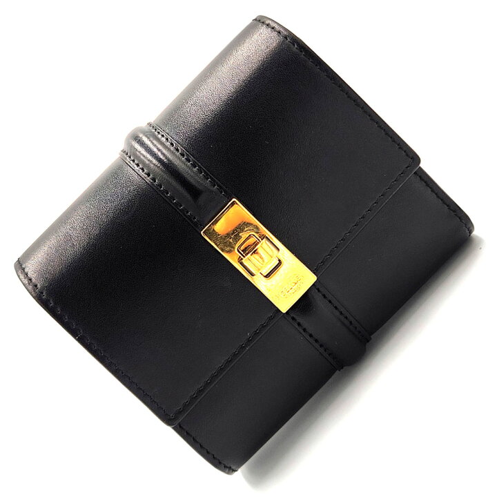 楽天市場】セリーヌ CELINE トリフォールド ウォレット 16 ブラック  