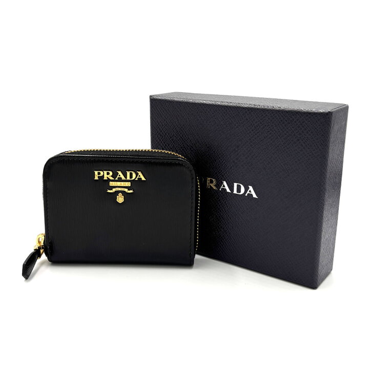 楽天市場】プラダ PRADA サフィアーノ コインケース 1MM268 ブラック  