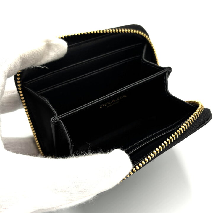 楽天市場】プラダ PRADA サフィアーノ コインケース 1MM268 ブラック  