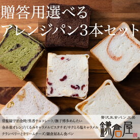 【北海道産バター100％使用】★TVで★TV紹介された福岡のしっとりもちもち生食パン★ 【贈答用選べるアレンジパン3本セット】パン 福岡 美味しい オレンジ チョコ クランベリー クリームチーズ ピスタチオ 評判 御歳暮　お歳暮