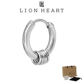 ライオンハート ピアス メンズ リングチャーム フープ ピアス メンズ サージカルステンレス316L LH-03EA0305 LION HEART つけっぱなし ステンレス アレルギーフリー メンズピアス 片耳用 1点売り クリスマス 誕生日 プレゼント ギフト 彼氏 ブランド 人気 ランキング