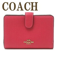 コーチ COACH 財布 レディース 二つ折り財布 ロゴ ピンク 11484IMQOB ブランド 人気