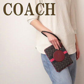 コーチ COACH ポーチ レディース クラッチバッグ ストライプ ブラック 黒 ピンク 2633IMR2P ブランド 人気