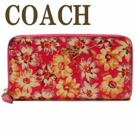 コーチ COACH 財布 レディース 長財布 ラウンドファスナー 花 ピンク 3474IMPMC ブランド 人気