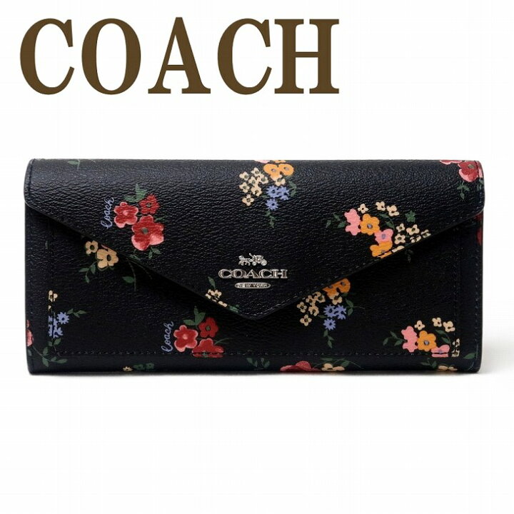 楽天市場】コーチ COACH 財布 レディース 長財布 花 ブラック 黒  