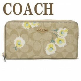 コーチ COACH 財布 レディース 長財布 花 ラウンドファスナー C3370IMOTV ブランド 人気