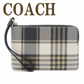 コーチ COACH ポーチ レディース ハンドポーチ リストレット クラッチ 財布 ハンドバッグ チェック C8683IMF23 【ネコポス】 ブランド 人気