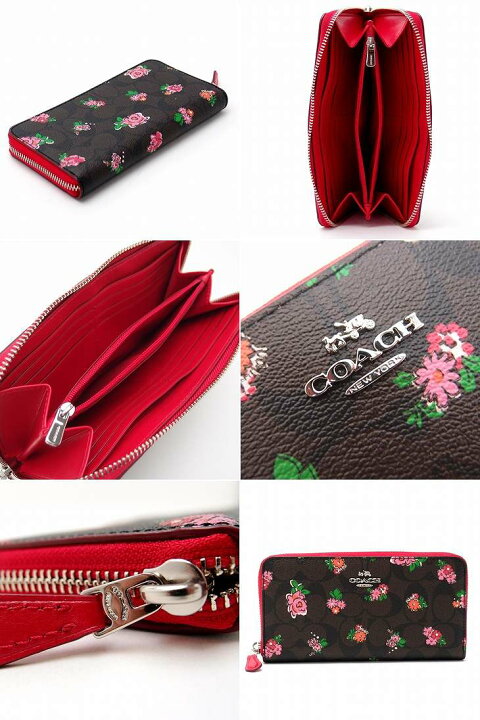 楽天市場】コーチ 財布 COACH レディース 長財布 花柄 ラウンド 