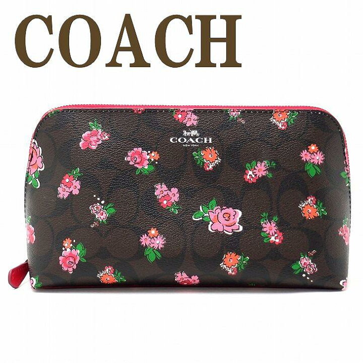 楽天市場】コーチ ポーチ COACH コスメポーチ 化粧ポーチ 花柄 ピンク 