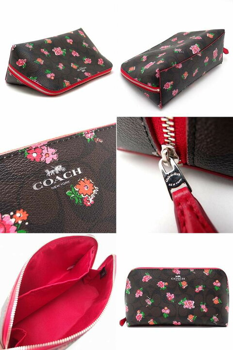楽天市場】コーチ ポーチ COACH コスメポーチ 化粧ポーチ 花柄 ピンク 