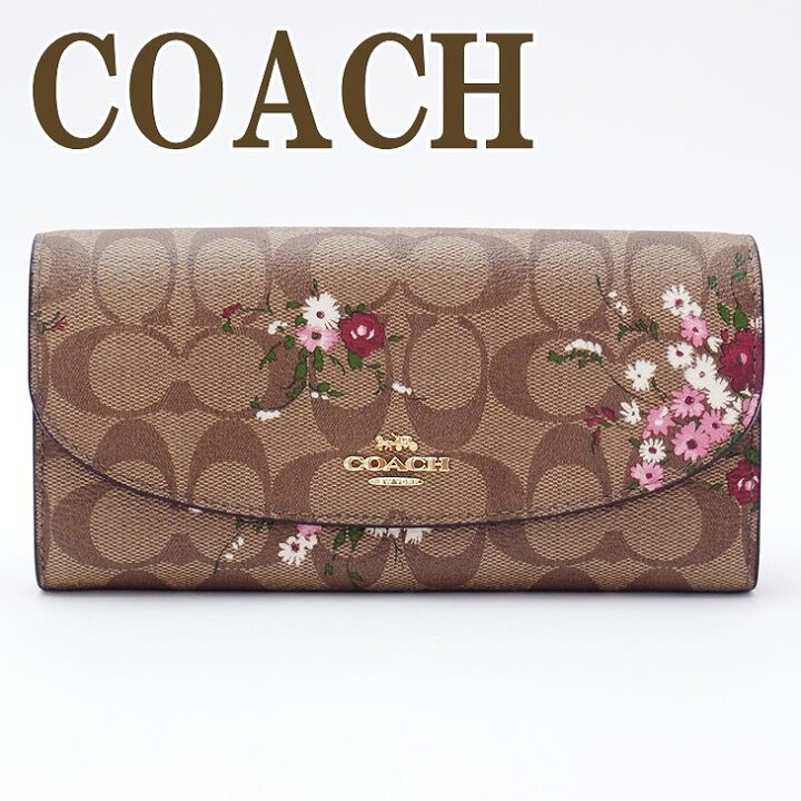 楽天市場】コーチ COACH 財布 レディース 長財布 花柄 ピンク 