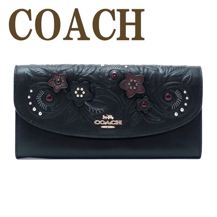 楽天市場】コーチ COACH 財布 レディース 長財布 ブラック黒 花柄 