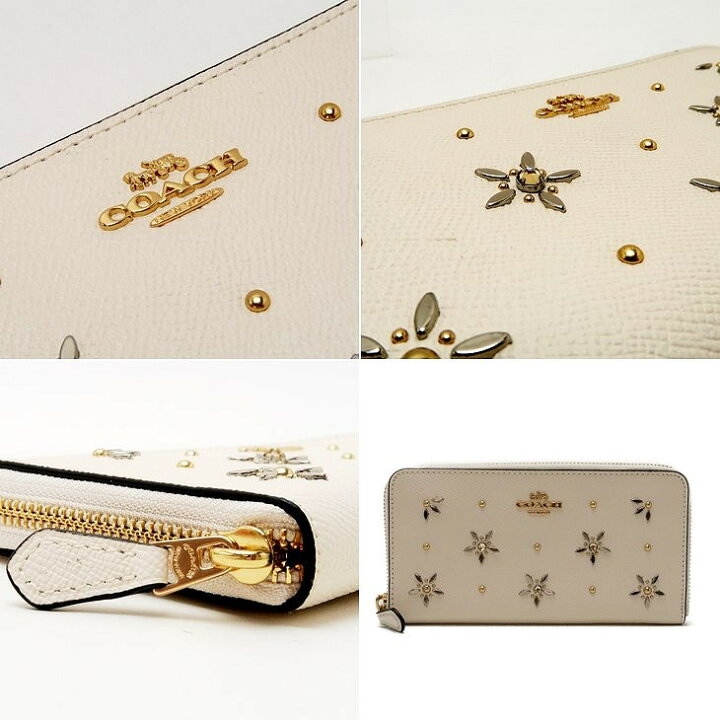 楽天市場】コーチ COACH 財布 レディース 長財布 レザー スタッズ 