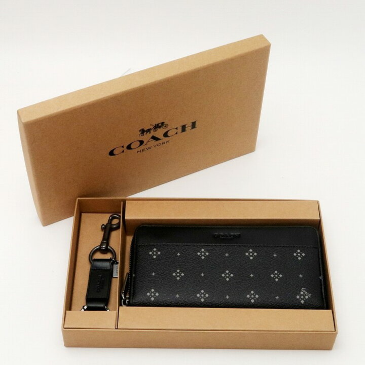 楽天市場】コーチ COACH 財布 メンズ 長財布 キーリング キーホルダー 