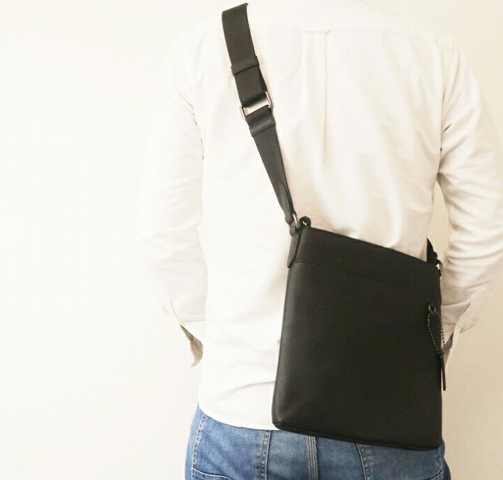 楽天市場 コーチ Coach バッグ メンズ ショルダーバッグ 斜めがけ 本革 レザー ブラック 黒 qbbk ブランド 人気 贅沢屋