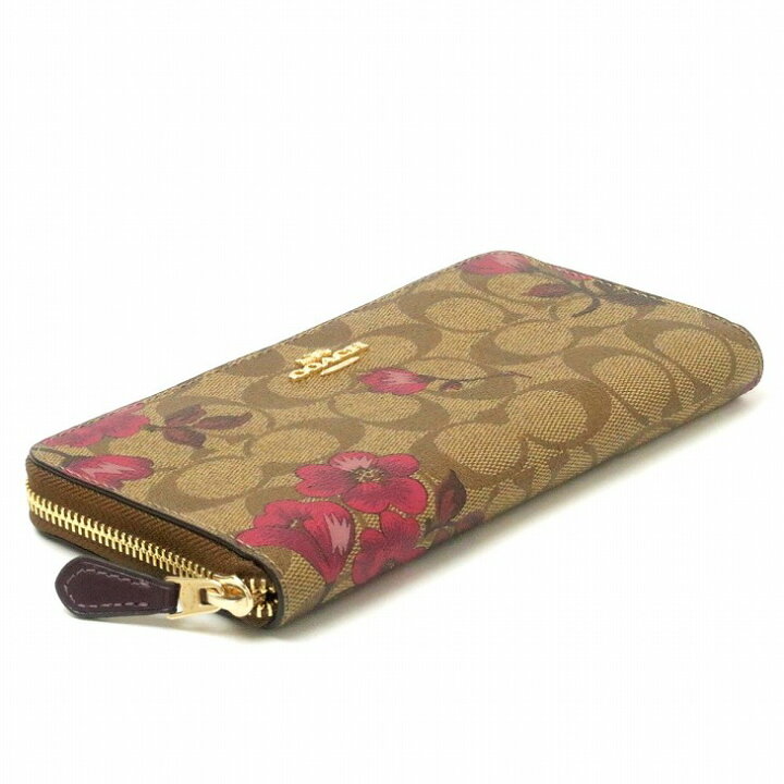 楽天市場 コーチ Coach 財布 レディース 長財布 花柄 ラウンドファスナー シグネチャー impi5 ブランド 人気 贅沢屋