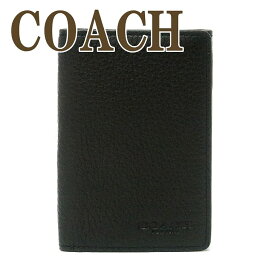 コーチ COACH メンズ カードケース 名刺入れ 定期券入れ パスケース レザー ブラック 黒 91308CQBK 【ネコポス】 ブランド 人気