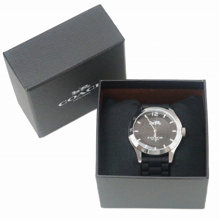 コーチ COACH 時計 メンズ 腕時計 シリコンラバー ベルト ウォッチ ブラック黒 W6033BLK ブランド 人気 | 贅沢屋
