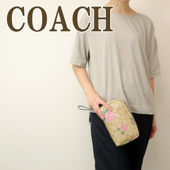 楽天市場 コーチ Coach ポーチ クラッチバッグ 化粧ポーチ 花柄 フローラル 2496ime7v ブランド 人気 贅沢屋