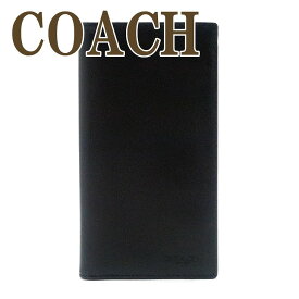 コーチ COACH メンズ パスポートケース 長財布 折り財布 本革 レザー ブラック 黒 91662QBBK ブランド 人気