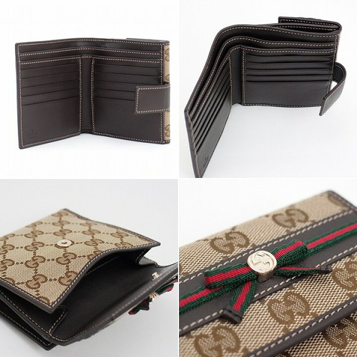 楽天市場】グッチ GUCCI 財布 二つ折り財布 レディース リボン 