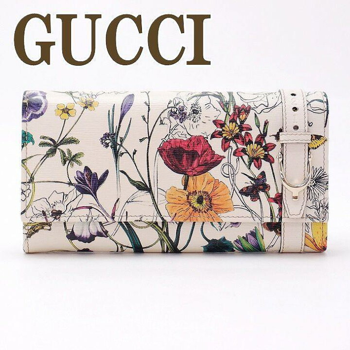 楽天市場】グッチ 財布 GUCCI グッチ 長財布 フローラ お花柄 