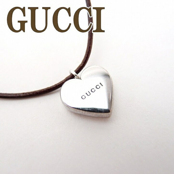 楽天市場】グッチ ネックレス GUCCI ハート チョーカー レザー GG 