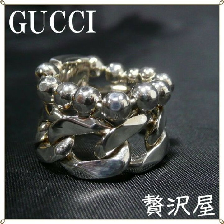 楽天市場】グッチ GUCCI 指輪 シルバー925 ロゴWチェーン 指輪リング 