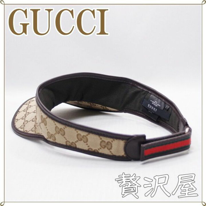 楽天市場】グッチ GUCCI 帽子 サンバイザー 新作 GUCCI 262020-FFKPG  