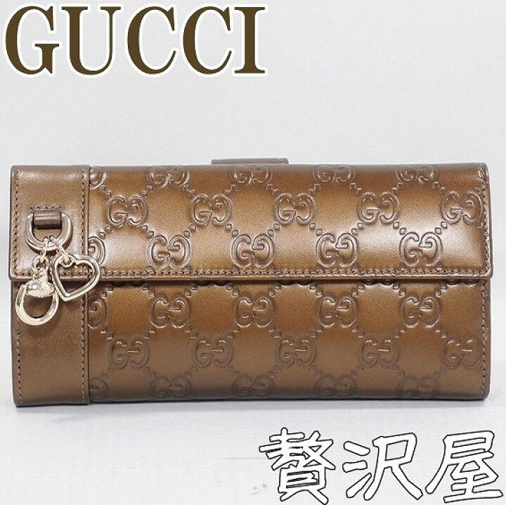 楽天市場】グッチ GUCCI 財布 長財布 レディース グッチシマ ハート 